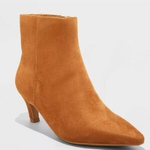 Faux Suede Ankle Boots